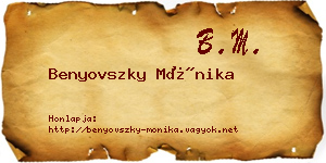 Benyovszky Mónika névjegykártya