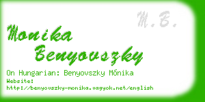 monika benyovszky business card