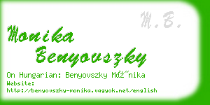 monika benyovszky business card